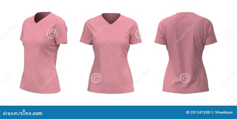 Women S V Neck T Shirt Mockup Front Side And Back Views Design