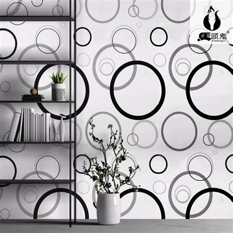 Jual Wallpaper Dinding Polkadot Hitam Putih Ukuran M S D M X Cm