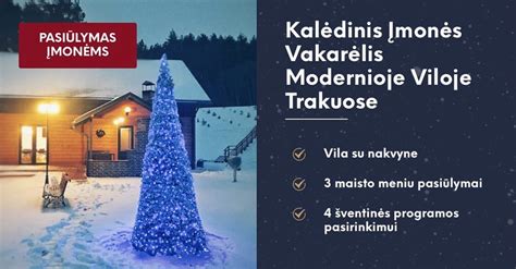 Kalėdinis Įmonės Vakarėlis Modernioje Viloje Trakuose