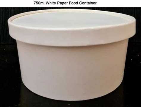 750ml White Paper Food Container At Rs 650piece Paper Food Container In New Delhi Id