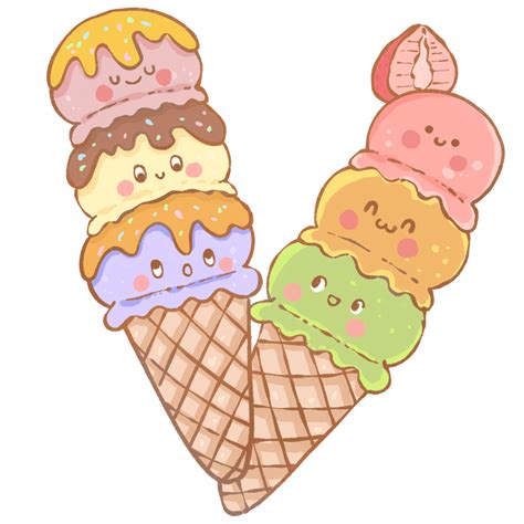 Cute Cartoon Ice Cream Character 44856649 Png