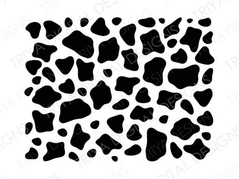 Cow Print SVG Cut File Cow Spots Print PNG Files Black Etsy Canada