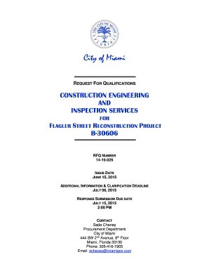 Fillable Online Flagler Street Reconstruction Fax Email Print Pdffiller