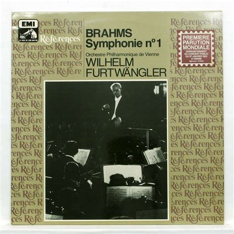 Brahms Symphony No In C Minor Op Von Wilhelm Furtwangler Lp Bei