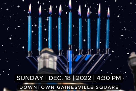 Chanukah Celebration Gainesville Square Atlanta Jewish Connector