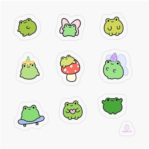 The Frog Stickers Are All Different Shapes And Sizes