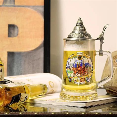 German Beer Stein Glass