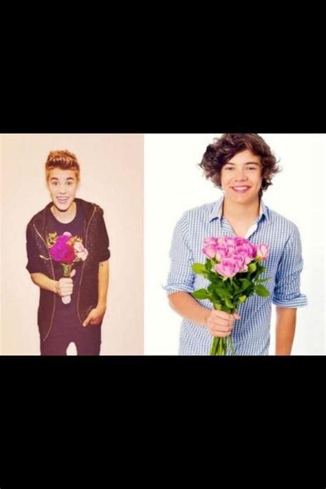 Harry Styles giving flowers > Justin Bieber giving flowers | Giving ...