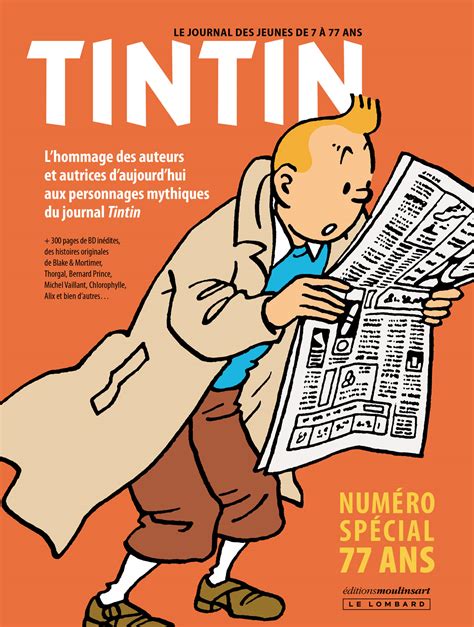 Journal Tintin spécial 77 ans Collectif Le Lombard Moulinsart