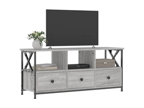 Meuble Tv De Salon Armoire T L Vision Banc Tv Sonoma Gris X X