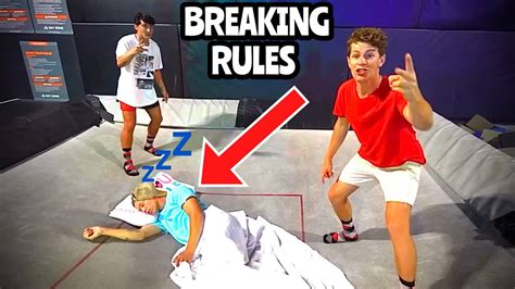 Breaking All Rules At The Trampoline Park With Ben Azelart Youtube