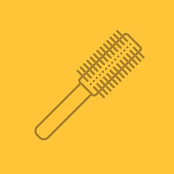 Brush Hair Linear Icon Girl Behaviour Contour Vector Girl Behaviour