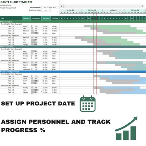 Easy Gantt Chart Excel Template for All Versions mac OS, Windows, Office 365 and Excel 2021 - Etsy