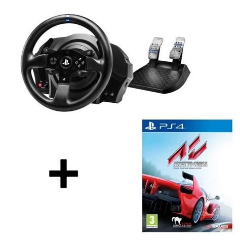 Pack ThrustMaster T300RS volant pédalier pour PS4 Assetto Corsa Jeu