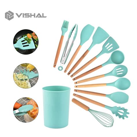 Jual Vishal Pcs Kitchen Set Spatula Masker Alat Dapur Spatula Silikon