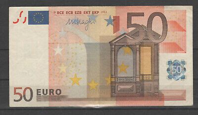 TRÈS RARE BILLET de 2002 de 50 PAYS BAS SÉRIE P MARIO DRAGHI