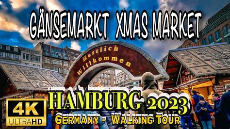 G Nsemarkt Christmas Market Hamburg Germany Kuhd Walking