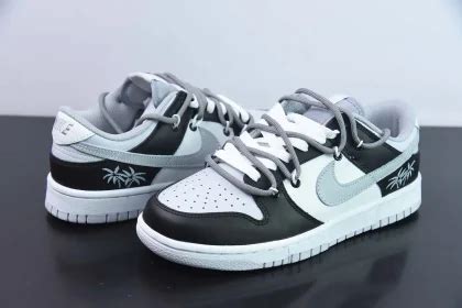 Custom Nike Dunk Low Black White Grey - SoleSnk