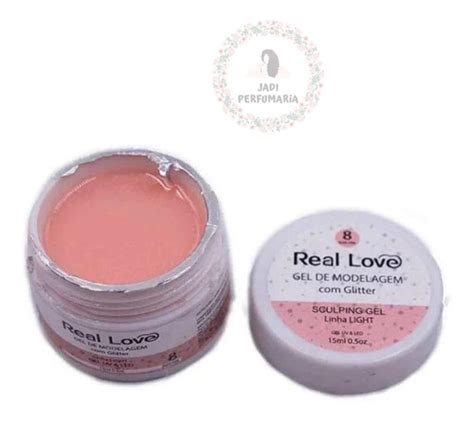 Gel Real Love Glitter Nude Ml MercadoLivre