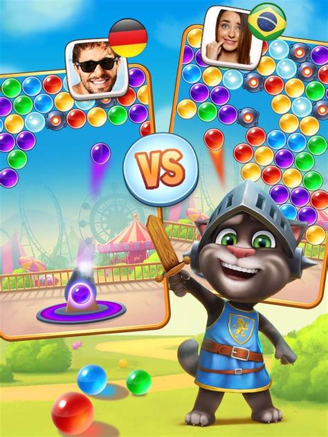 Talking Tom: Bubble Shooter (2015) promotional art - MobyGames