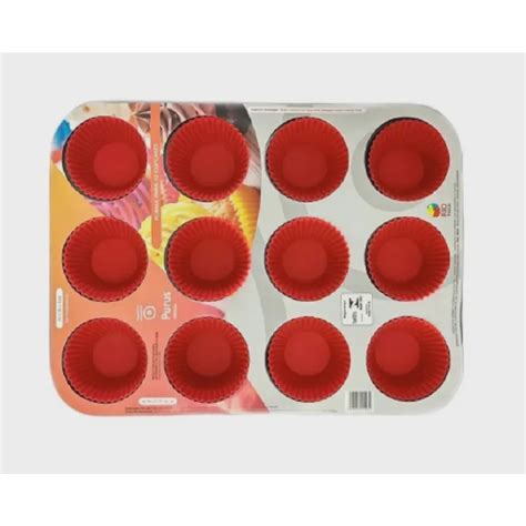 Forma De Cupcake 12 Cavidades Com 12 Forminhas De Silicone Submarino