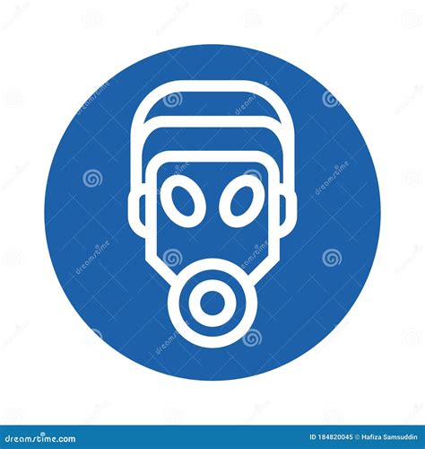 Man Wearing A Gas Mask Vector Illustration Decorative Background Design Stock Illustration