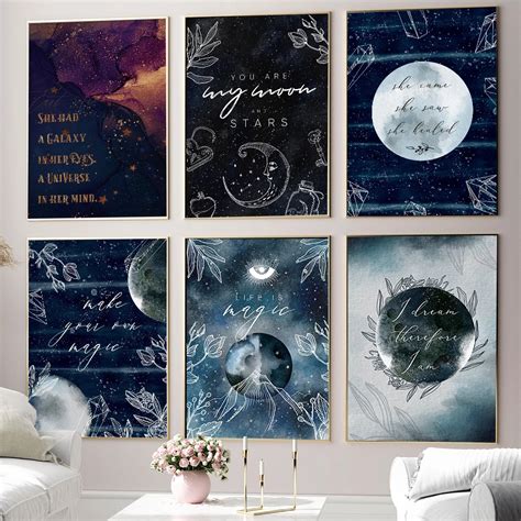 Moon Stars Galaxy With Quotes