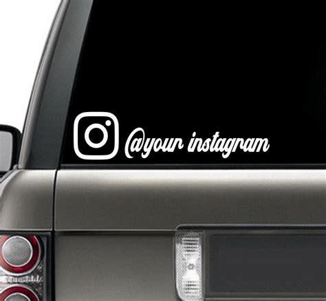 Custom Instagram Handle Vinyl Decal For Your Car Advertise In Etsy