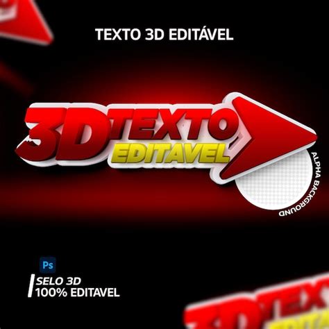 Premium Psd Efeito De Texto D Psd Edit Vel