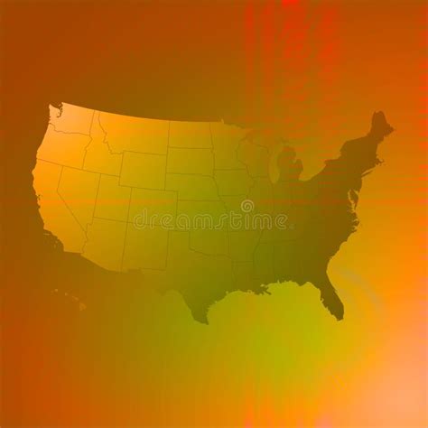 Us Map Brown Stock Illustration Illustration Of Borders 1786299