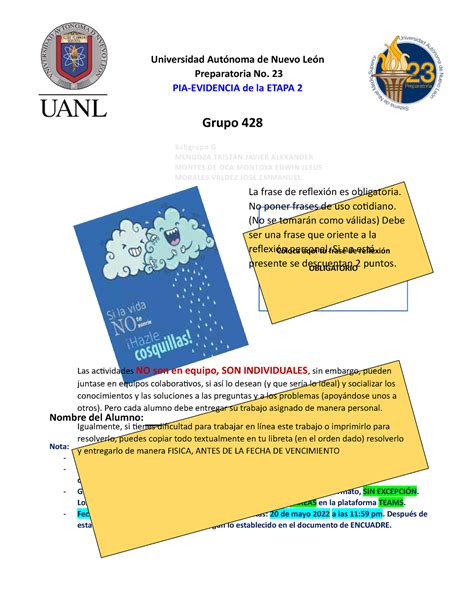 Tsf Pia Evid Etapa Grupo Sub G Universidad Aut Noma De Nuevo