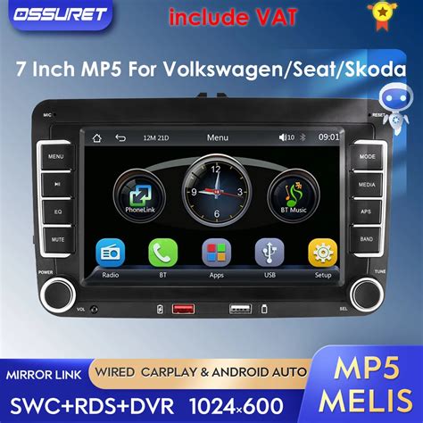 7 Inch MP5 Car Radio Multimedia Player Wired CarPlay Android Auto For