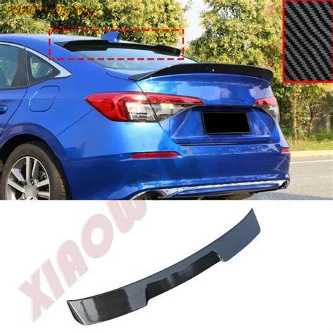 FOR NEW HONDA Civic 2022 2023 ABS Carbon Fiber Rear Window Roof Spoiler