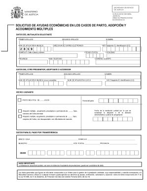 Fillable Online Mugeju Solicitud De Prestacin Por Nacimiento O