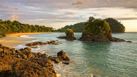 Sunset View And Landscape Of Playa Espadilla Beach Manuel Antonio