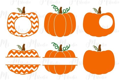 Pumpkin Monogram Svg For Silhouette Cameo Or