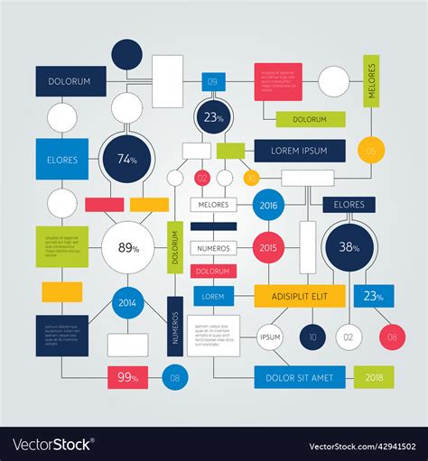 Flowchart infographics scheme workflow diagram Vector Image