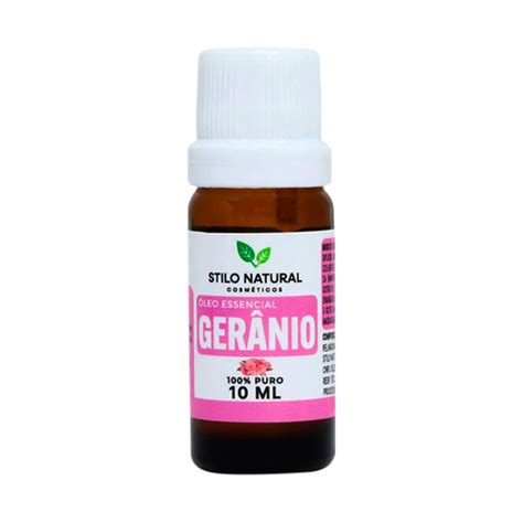 Oleo Essencial Geranio Puro Ml Stilo Topnatural Produtos