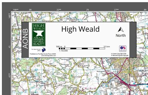 High Weald - AONB Wall Map