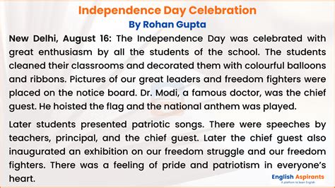 Report Writing on Independence Day Celebration [5 Examples]