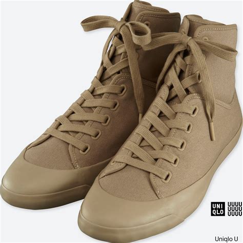 Men U Canvas Hi Cut Sneakers Uniqlo Us