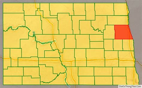 Map of Grand Forks County, North Dakota