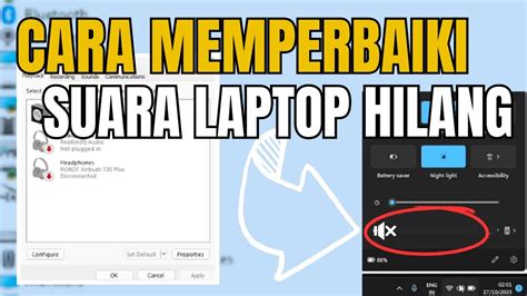 Cara Memperbaiki Suara Laptop Yang Hilang Atau Tidak Berfungsi YouTube