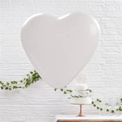 giant white heart shaped balloons three pack by ginger ray | notonthehighstreet.com