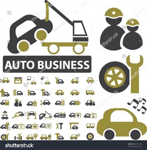 Auto Business Signs Vector Stock Vector (Royalty Free) 56797723 | Shutterstock