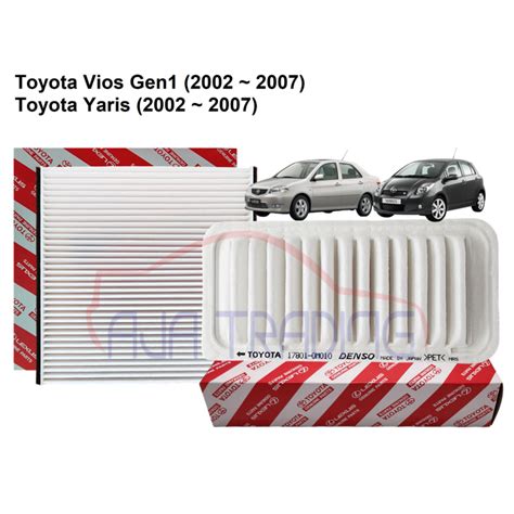 Combo Air Filter And Cabin Filter For Toyota Vios Gen1 2002 2007