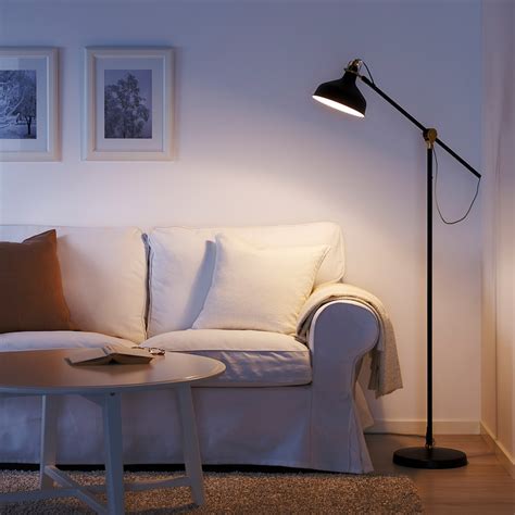 Ranarp Floorreading Lamp With Led Bulb Black Ikea