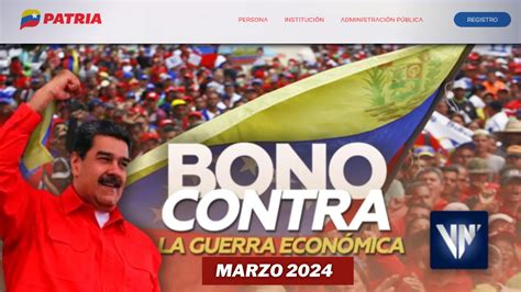 Patria Entrega Bono Contra Guerra Econ Mica Marzo