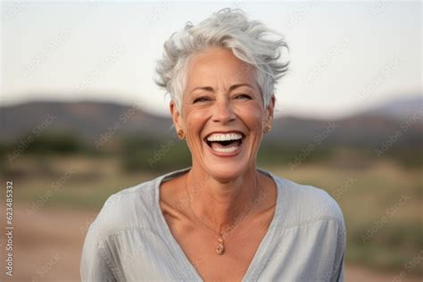 Headshot Portrait Photography Of A Joyful Mature Girl Wearing A Stylish