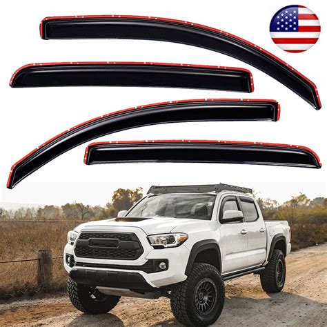 For Toyota Tacoma Double Cab In Channel Window Vent Visors